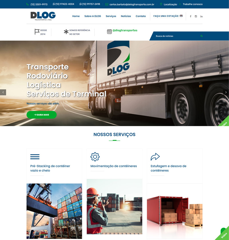 Site DLOG Transportes